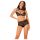 Obsessive Elizenes - conjunto de sujetador transparente y estampado (negro)