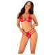 Obsessive Giftella - set spodního prádla s mašlí (červený)