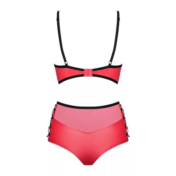 Conjunto Leatheria Efecto Cuero (Rojo) - S/M de Obsessive