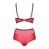 Set de sujetador efecto cuero rojo S/M