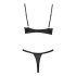 Cottelli Party - Conjunto de sujetador negro con cordones - 80B/M
