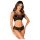 Obsessive K103 - Conjunto de red elástico y abierto (negro) - Tallas S-L