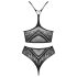 Obsessive K103 - Conjunto de red elástico y abierto (negro) - Tallas S-L