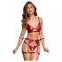 Cottelli Bondage - Conjunto rojo brillante y esposas