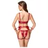 Cottelli Bondage - Conjunto rojo brillante y esposas