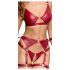Cottelli Bondage - Conjunto rojo brillante y esposas