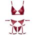 Cottelli Bondage - Conjunto rojo brillante y esposas