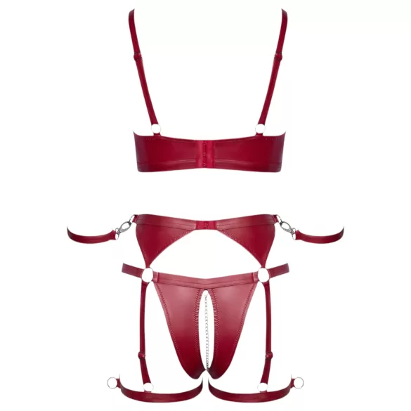 Cottelli Bondage - Conjunto rojo brillante y esposas