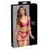 Cottelli Bondage - Conjunto rojo brillante y esposas