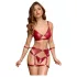 Cottelli Bondage - Conjunto rojo brillante y esposas - M
