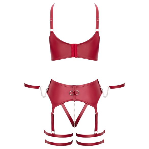 Cottelli Bondage - conjunto de sujetador cruzado - rojo - L