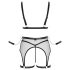 Cottelli Bondage - Conjunto transparente de red con cadenas (negro) - M