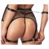 Cottelli Bondage - Conjunto transparente de red con cadenas (negro) - M