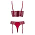 Cottelli - conjunto de dos piezas con liguero de encaje (rojo) - M