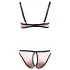 Cottelli - conjunto lencería sujetador push up rayas