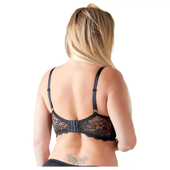 Cottelli Plus Size - sujetador realzador con tirantes y aro - negro - 90D