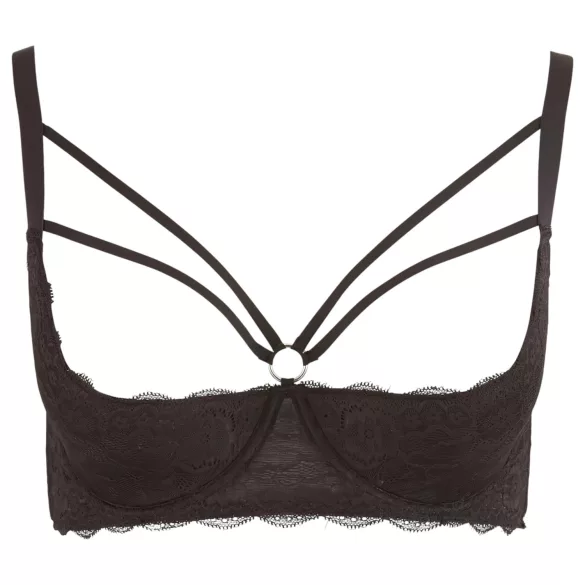 Cottelli Plus Size - sujetador realzador con tirantes y aro - negro - 90D