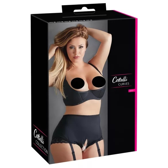 Cottelli Plus Size - sujetador realce con aros - negro - 85E