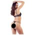 Cottelli - Sujetador anillos con tanga (negro)