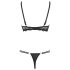 Cottelli - Sujetador anillos con tanga (negro)
