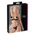 Cottelli - Conjunto Elevador de Pecho Satinado con Cadena y Estrás (Negro) - 85C/L