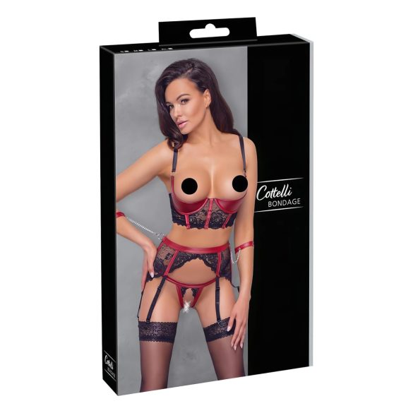 Cottelli Bondage - Elevador rojo de encaje mate