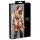 Cottelli Bondage - arnés corporal brillante - bikini - negro - L