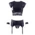 Conjunto de Lencería Cottelli Bondage con Cadenas (Negro) - XL