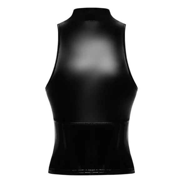 Noir - top brillante con cremallera (negro) - M