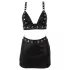 Cottelli - Conjunto de top y minifalda de cuero sintético (negro) - M