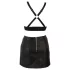 Cottelli - Conjunto de top y minifalda de cuero sintético (negro) - M