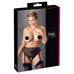   Cottelli Tallas Grandes - corsé abierto de encaje para mujer (negro) - XXXXL