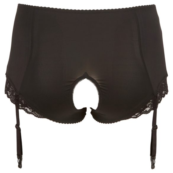 Cottelli Plus Size - panty abierto con liguero (negro)