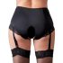 Cottelli Plus Size - panty abierto con liguero (negro)
