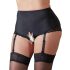 Cottelli Plus Size - panty abierto con liguero (negro)