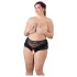 Cottelli Plus Size - braga abierta con encaje y perlas - negro