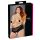 Cottelli Talla Plus - braga abierta de encaje con perlas (negra) - XL