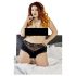 Cottelli Talla Plus - braga abierta de encaje con perlas (negra) - XL