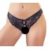 Cottelli - bragas abiertas de encaje con lazo (negro)