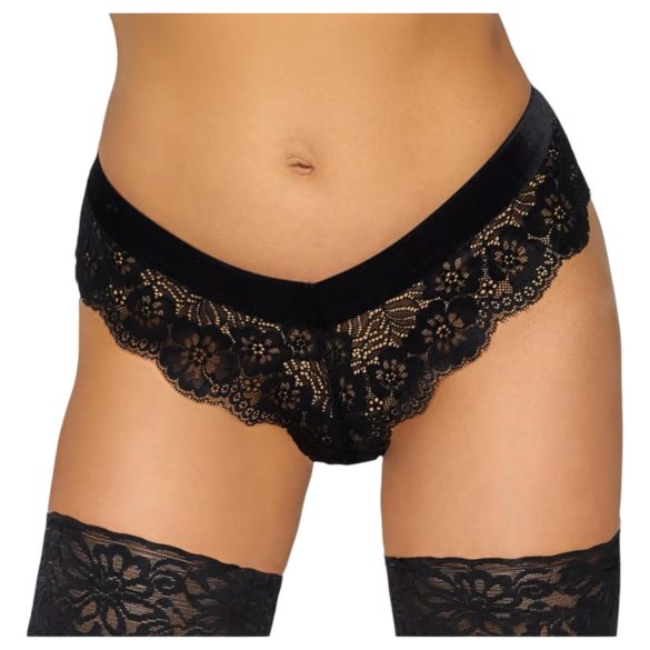 Cottelli Party - tanga de cadena y encaje (negro) - M