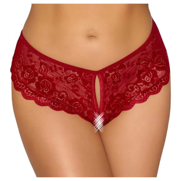 Cottelli - braga de encaje abierta (rojo)