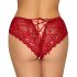 Cottelli - braga de encaje abierta (rojo) - XL