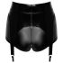 Noir - short brillante con liguero (negro) - M