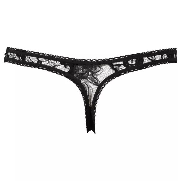 Cottelli - Tanga sexy de encaje negro - M