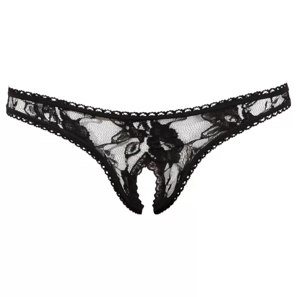 Cottelli - Tanga sexy de encaje negro - L