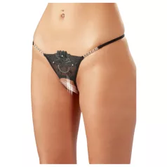 Cottelli - Tanga abierto - detalle floral brillante - M/L