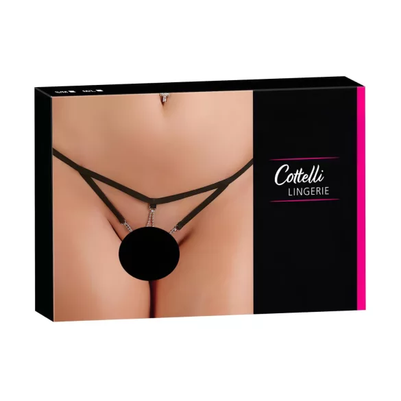 Cottelli - Tanga abierto mujer con strass - negro