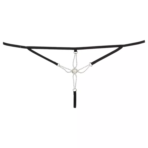 Cottelli - Tanga abierto mujer con strass - negro - M/L