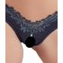 Cottelli - Braguita abierta floral con perlas (negro)