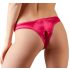 Cottelli - tanga rojo floral abierto con perlas - M